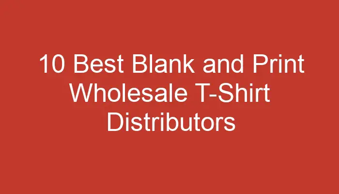 10 Best Blank And Print Wholesale T Shirt Distributors